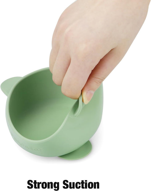 PandaEar 3 Pack Baby Suction Bowls, Stay Put Silicone Food Bowl Babies Led Weaning Supplies for Kids Toddlers, BPA-Free -Blue/Green/Brown...