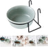 1 Set Hanging Pet Bowl Hanging Kennel Water Bowl Puppy Cages Pet Feeder Cat Accessories Dog Dish Food Bowl with Rack Raised Pet Bowl Pain Crate Ce...