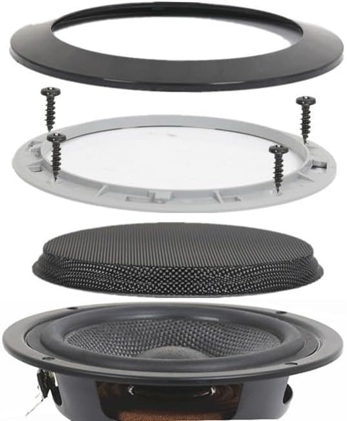 2 Pack 4 Inch Speaker Grill Cover Black SubWoofer Round Circle Mesh Woofer Grille Covers Guard Protector for Car Home Audio Speakers Theater (Invi...