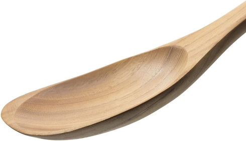 FAAY Teak Wooden Utensils, Healthy Spoon and Spatula Handcraft from High Moist-Resistance Teakwood for Non Stick Cookware (Corner Spoon - Right Ha...