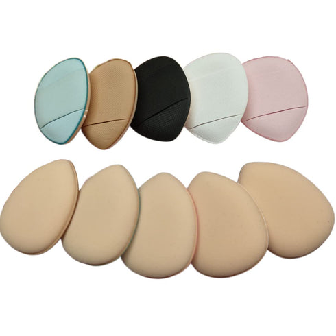 10 Pack Finger Powder Puff with Finger Holder Strap, Mini Fingertip Makeup Sponge Pad for Liquid Foundation, Cream, Concealer, Eye Shadow, Wet Dry...