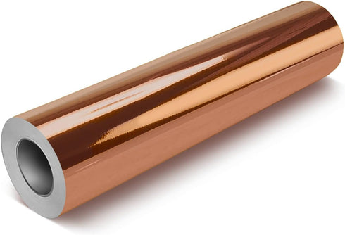 VViViD DECO65 Metallic Chrome Rose Gold Gloss Permanent Adhesive Craft Vinyl 12 Inches x 72 Inches Roll for Cricut, Silhouette & Cameo Plotting Ma...