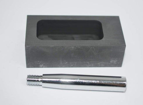 OTOOLWORLD Gold Silver Graphite Ingot Mold Mould Crucible for Melting Casting Refining with Metal Bar (500g)...