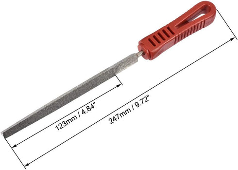 uxcell Diamond File 6 Inch Triangle File Diamond Coated Plastic Handle Hand Tool for Grinding Polishing...