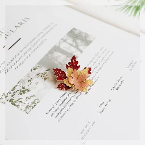 Metal Maple Leaf Fashion Brooch Retro Oil Lapel Pins Thanksgiving Brooch Pin Autumn Fall Leaves Gift Decoration Jewelry Accessory...