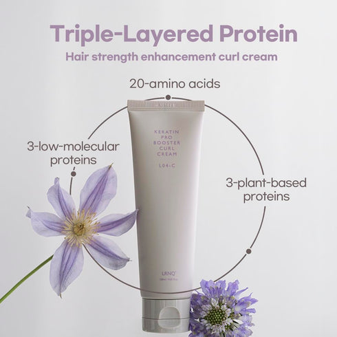 L04-C Korean Keratin Curl Cream Hair Curling Essence Supplies High-Dose Keratin(50,000ppm)+Amino Acids/Anti Frizz/defining curl/treatment for curl...