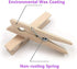 Mini Clothespins, Mini Natural Wooden Clothespins with Jute Twine, Multi-Function Clothespins Photo Paper Peg Pin Craft Clips (Natural 250 Pcs)...