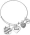 Infinity Collection Aunt Godmother Gift, Godmother Charm Bangle Bracelet- Baptism Godmother Gifts- Godmother Jewelry- Gift for Godmothers...