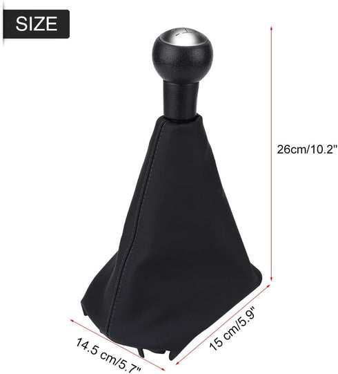 Qiilu Gear Shift Knob, 5 Speed Car Gear Shift Knob Gear Stick Gaiter Boot Kit for Peugeot 307 308 607 608 Citroen C3 C5...
