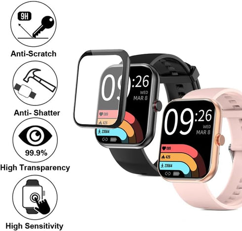 3D Screen Protectors Compatible with SOMTLERK A221 1.91” Smartwatch, 3pcs...