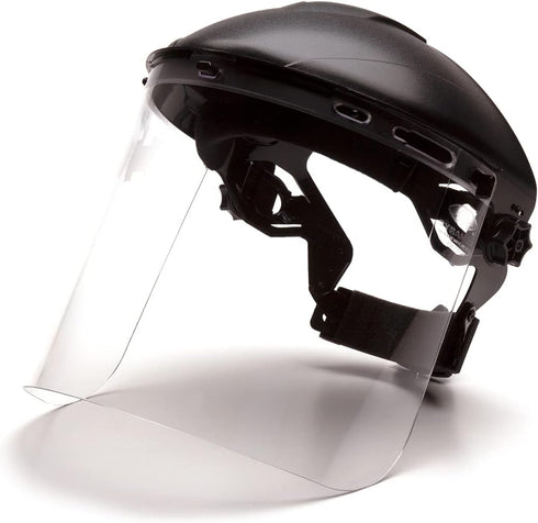 Pyramex Safety Full Face Shield Eye & Face Protection (Headgear Not Included), Clear Cylinder Polycarbonate - ANSI Z87+...