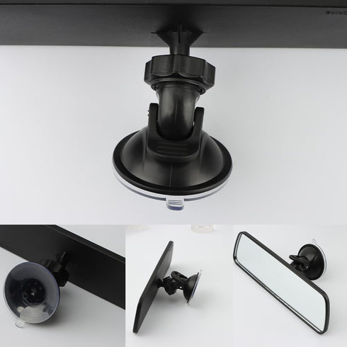 Car Rear View Mirror with Suction Cup, HD Rear View Mirror, Anti-Glare Mirrors, 360-Degree Adjustable, Reduce Blind Spots, Suitable for Car, Boat,...