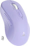 SM66 Purple Silent Dual Mode Wireless Mouse for Laptop, Adjustable 4800 DPI,Rechargeable Computer Mouse for Bluetooth and Wireless Connection...