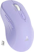 SM66 Purple Silent Dual Mode Wireless Mouse for Laptop, Adjustable 4800 DPI,Rechargeable Computer Mouse for Bluetooth and Wireless Connection...