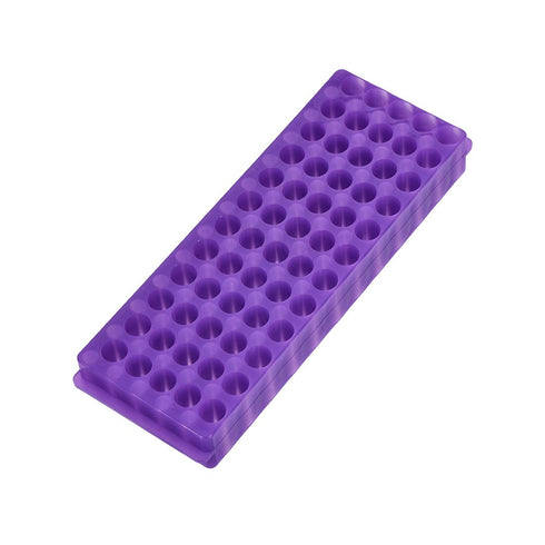uxcell Polypropylene Test Tube Rack Double Panel 60 Well for 0.5ml/1.5ml/2ml Centrifuge Tube Holder Purple 2Pcs...