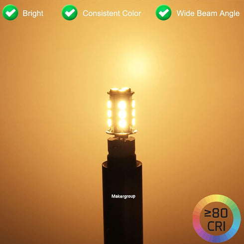 T5 T10 Wedge Base LED Light Bulb High Brightness 12VAC/DC 3Watt 2700K-3000K Warm White Color for Outdoor Landscape Lighting Deck Stair Step Path L...