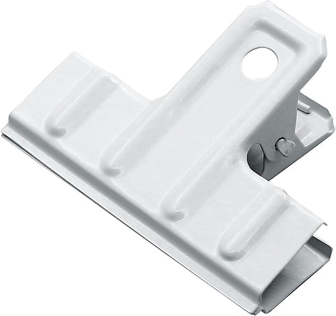 Coideal White Bull Clips Thickened - 10 Pack 3 Inch Long Large Metal Binder Paper Clips Clamps for Food Bags, Office & Home Kitchen (77 mm)...