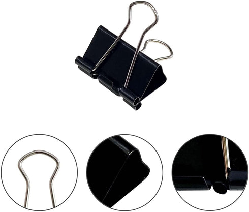 40Pcs Medium Binder Clips, 1.25 inch(32mm), Paper Clamps Medium Size for Office Supplies, Black...