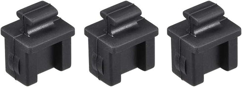 uxcell 10pcs SFP Silicone Protectors Cap Port Cover Anti Dust 14mmx12mmx17mm Black...