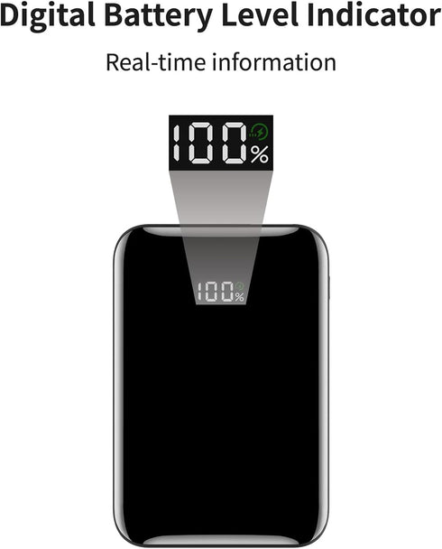 5V 2A Power Bank for Heated Vest, Jacket, Stadium Seats, Chair Battery Pack, 10000mAh Packet Size LED Display Portable Charge for Heated Clothing,...