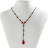 Gothic Necklace Teardrop Bead Goth Vintage Blood Drop Tassel Choker Necklace Y Necklace For Women Girls Halloween Fashion Party Jewelry Gift...