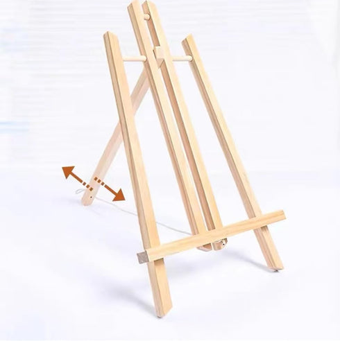 3PCS 11.8" Wood Easels, Small Tabletop Display Stand, Tripod, Painting Party Easel, Kids Student Tabletop Easels for Painting, Portable Canvas Pho...