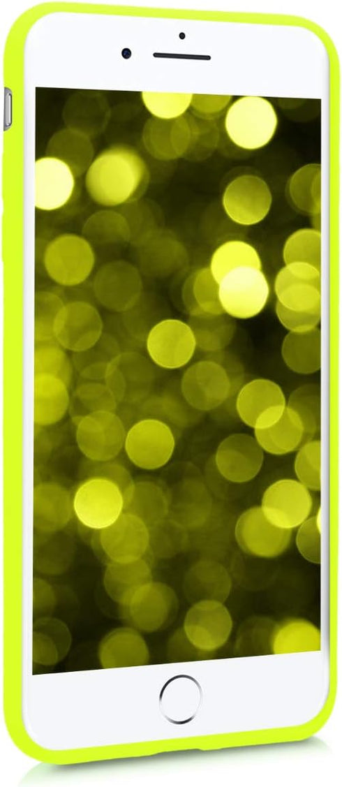 kwmobile Case Compatible with Apple iPhone 7 Plus/iPhone 8 Plus Case - Soft Slim Protective TPU Silicone Cover - Neon Yellow...