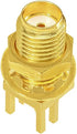 Superbat SMA Connectors SMA Female PCB Edge Mount Connector Solder RF Coaxial Adapter SMA Female Bulkhead Connector for 0.062 inch End Launch 10pc...
