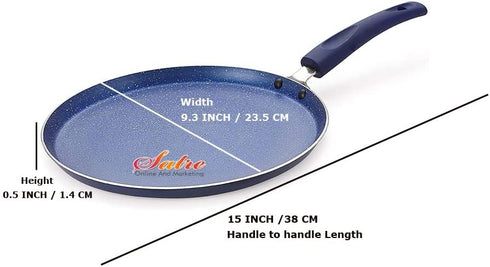 Satre Online and Marketing Small Non Stick Induction Dosa Pan,omlet Pan,Induction Base,Fry Pan,Blue - 1 Pcs...