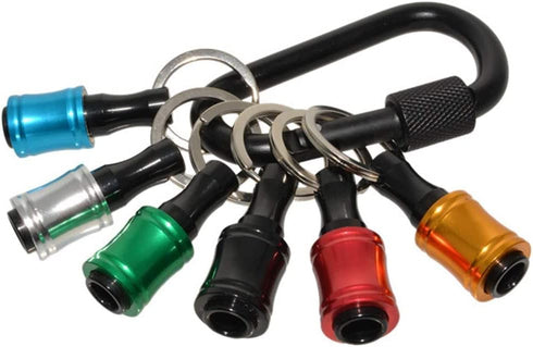 Bit Holder 1/4 inch Hex Shank Screwdriver Bits Holder Extension Bar Keychain Screw Adapter Drill Change Hand-held Screwdrivers Drill Bits Holder P...