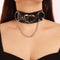 Black Leather Thick Choker with Heart Pendant Necklace for Women Girls Music Festival Costume Punk Jewelry...