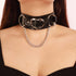 Black Leather Thick Choker with Heart Pendant Necklace for Women Girls Music Festival Costume Punk Jewelry...