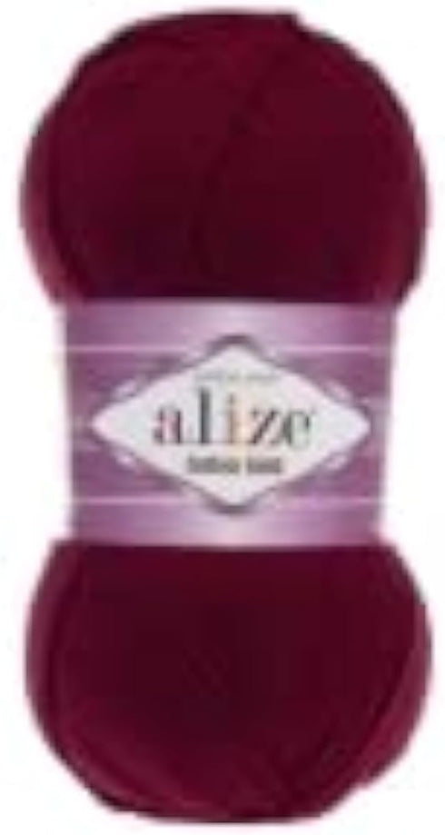 55% Cotton 45% Acrylic Alize Cotton Gold Yarn 1 Skein/Ball 100 gr 360 yds (57 - Burgundy)......