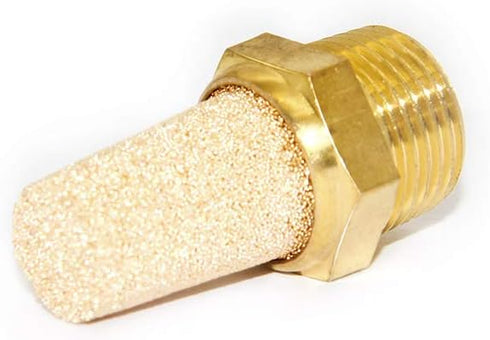 Joywayus Air Pneumatic Muffler Long Exhaust Muffler 3/8" NPT Male Brass Flow Control Silencer Air Fitting(Pack of 2)...