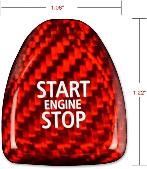 AIRSPEED Carbon Fiber Car Engine Start Button Sticker Interior Ignition Trim Decal for Mini Cooper F54 F55 F56 F57 F60 Accessories (Red)...