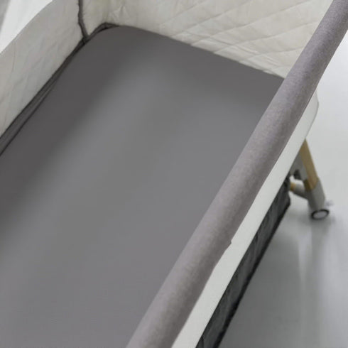 American Baby Company 15" x 33" Fitted Bassinet Sheet, 100% Natural Cotton Jersey Knit, Celery/Gray/White, Soft Breathable, for Boys and Girls, Pa...