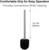 Angle Simple Toilet Brushes, Toilet Bowl Scrubber Brush Head 3 PCS with Cleaner Wand for Bathroom Restroom...