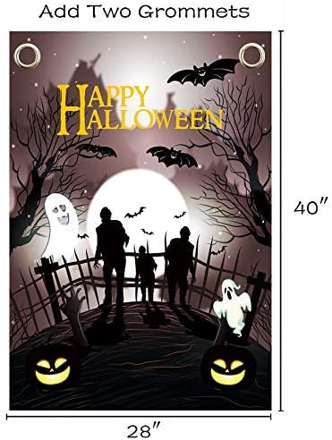 Halloween Flag Double Sided Halloween Garden Flag Outdoors 28 x 40 Inch Large Halloween Yard Flag Decorative Halloween Ghost Bat Zombie House Flag...