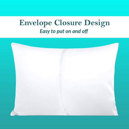 Travel Pillow Case 12x16 Size Set of 2 Envelope Closure Toddler Pillowcase 600 Thread Count 100% Soft Egyptian Cotton Travel Pillow Covers 12 x 16...