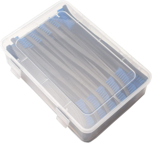 24 Packs Double-Ended Gun Cleaning Brushes 7 Inch Nylon Brass All Purpose Cleaning Brush with Plastic Handle (Blue Nylon)...