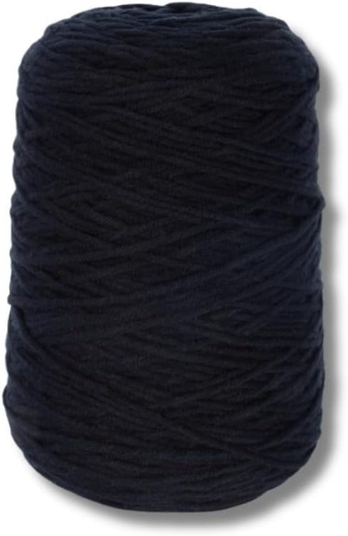 400g 8 Ply 100% Acrylic Yarn for Tufting, Crochet, Rug Weaving, Knitting, Crafts, Stitching Thread - 1 Cone x 400g (425m-475m) (Black)......