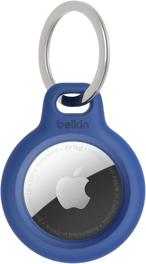 Belkin Apple AirTag Secure Holder with Key Ring - Durable Scratch Resistant Case With Open Face & Raised Edges - Protective AirTag Keychain Access...