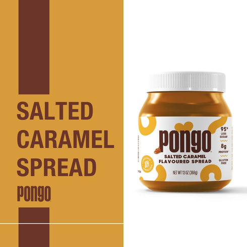 Pongo Salted Caramel Spread - Low Sugar, Low Carb Sauce, Keto-Friendly Dessert Topping (13 Oz Jar)...