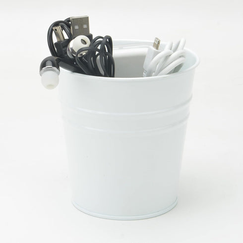 Pen Holder Cup For Desk Pencil Holder Metal Marker Pen Organizer Storage Small Tinplate Flower Pot Succulent Bucket Planters for Office Home - 2 P...