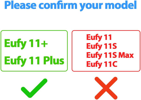 Replacement Parts Compatible with Eufy Robovac 11+, Eufy 11 Plus Vacuum Cleaner Accessories - Filters and Side Brushes (Pack of 12)...
