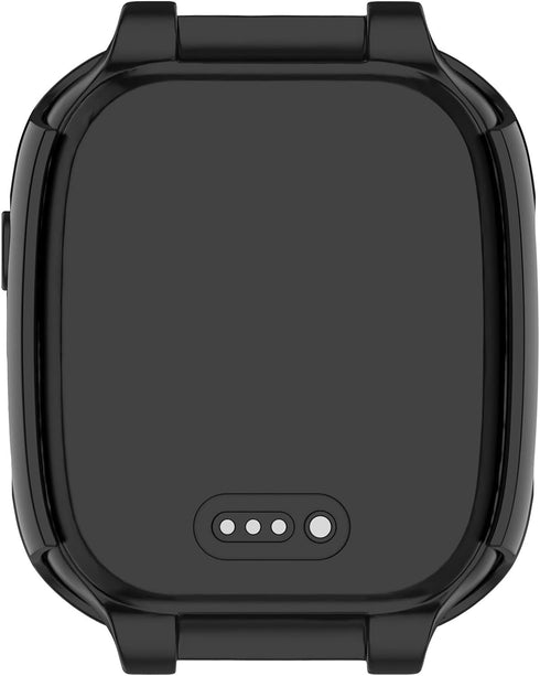 Smartwatch Full Coverage PC Protective Case Cover with Tempered Glass Screen Protector Compatible with Xplora X5 Play, Soft and Durable Watch Acce...