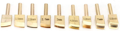 HEEPDD 9Pcs Leather Soldering Tip, Electric Soldering Iron Head Brass Soldering Iron Tip 1mm 1.5mm 2mm 2.5mm 3mm 4mm 5mm 7mm 9mm...