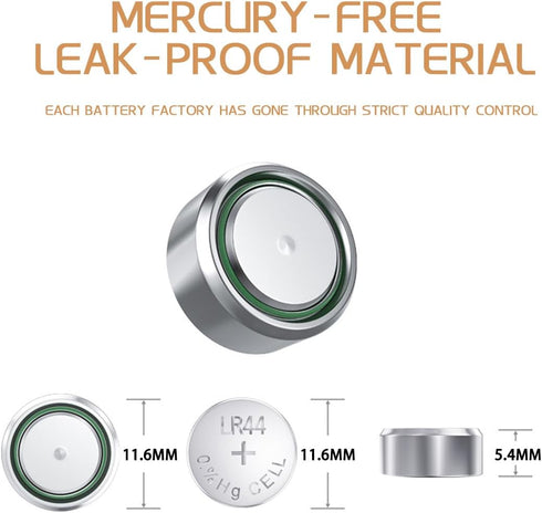 L1154f Battery AG13 Battery LR44 Batteries L1154 SR44 A76 Button L1154h Button Batteries Alkaline Coin Cell (10 Count)...