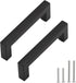 Cabinet Pulls Matte Black Cabinet Handles Square Drawer Pulls, 5 Pack 3-3/4 Inch Stainless Steel Kitchen Door Cupboard Cabinet Handles, Drawer Har...