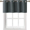 Home Queen Total Blackout Curtain Valance for Bedroom Window, Grommet Straight Bathroom Drape Valence, 54 W X 18 L, Charcoal...